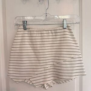 Lulu's Cream Striped Skorts